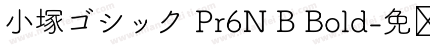 小塚ゴシック Pr6N B Bold字体转换